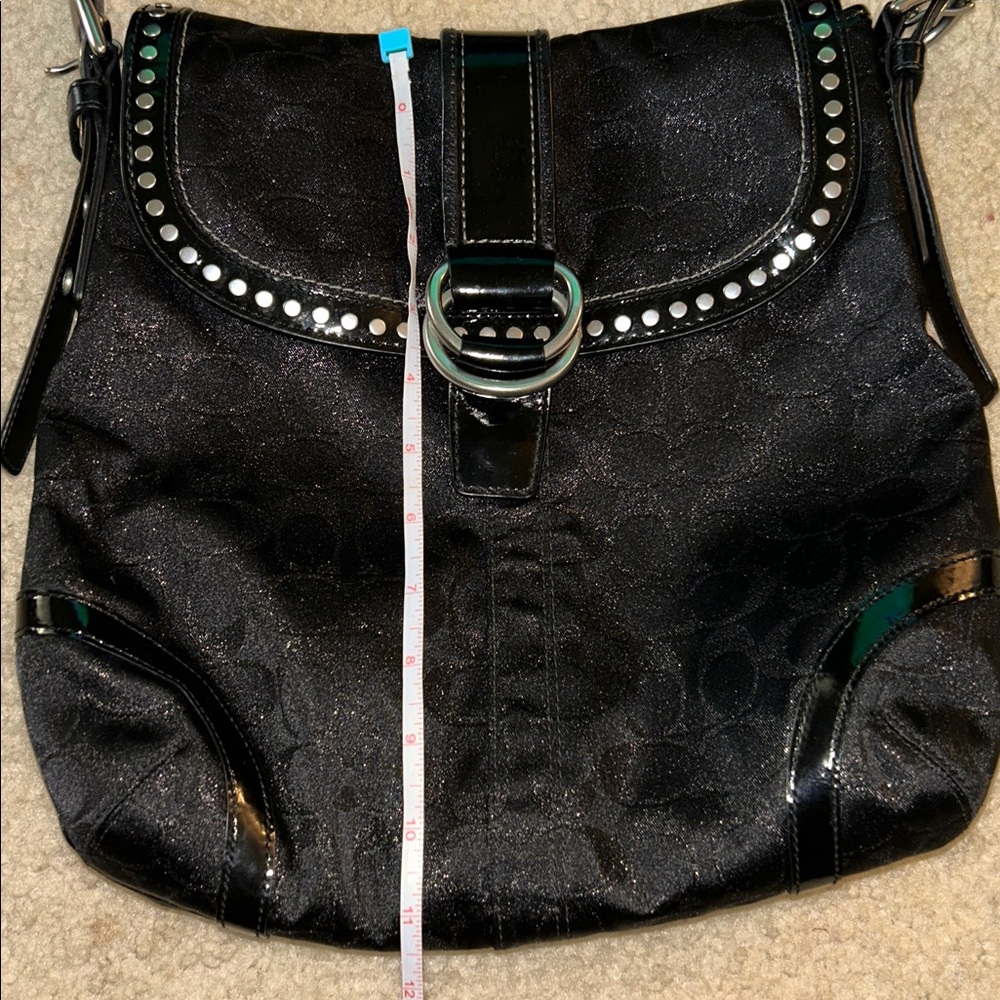 Coach Black Crossbody Bag with Silver Accents - Picture 8 of 8